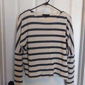 Banana Republic cropped stripe sweatshirt